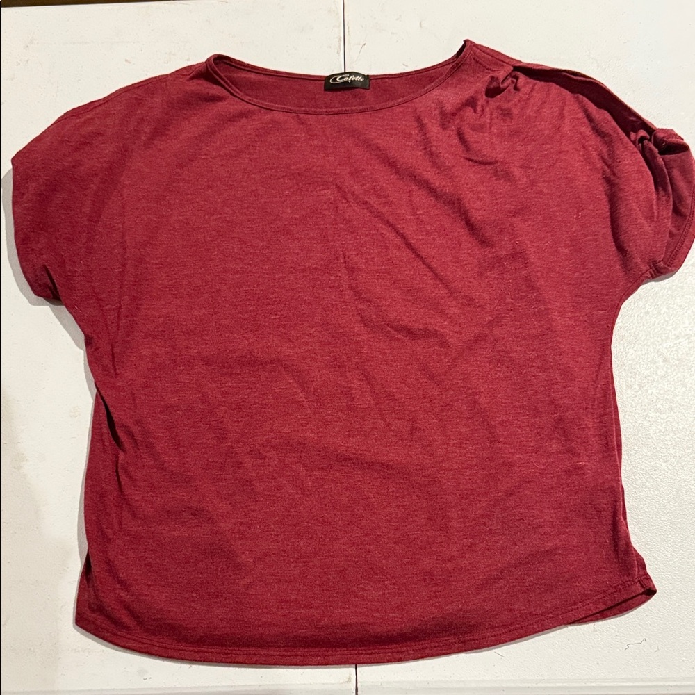 Colette Women's Burgundy Short Sleeve Tee